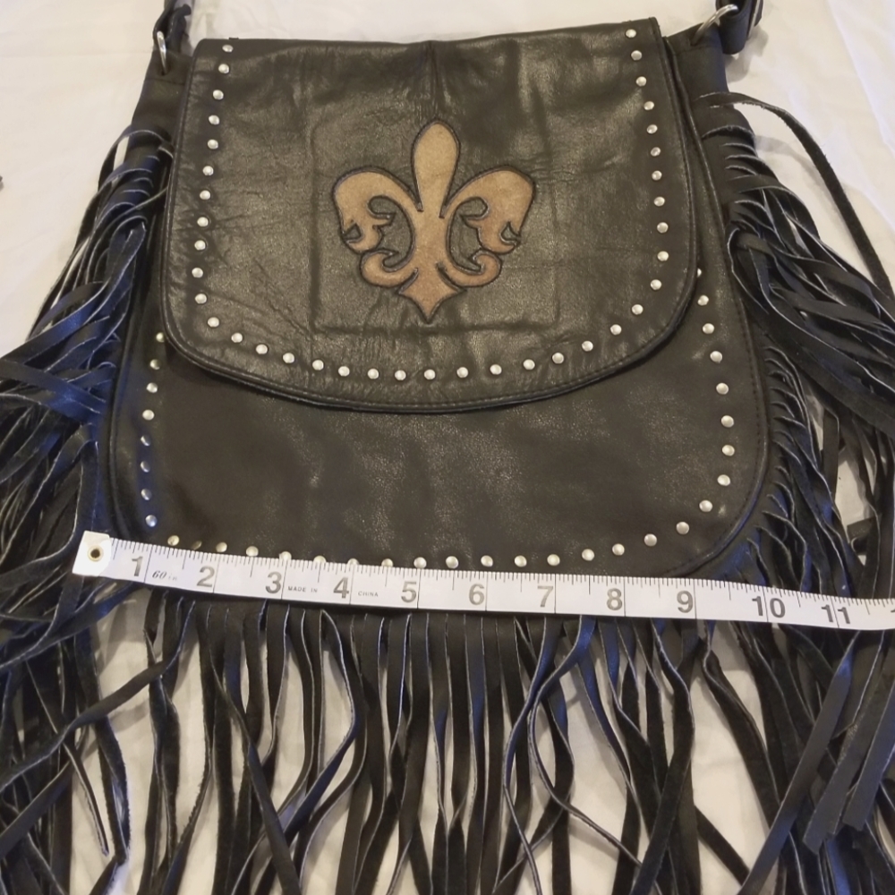 Genuine Leather Fringe Purse